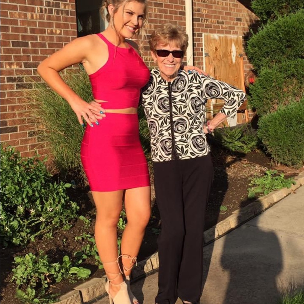 HOT PINK Two piece bandage skirt set💖💗💓